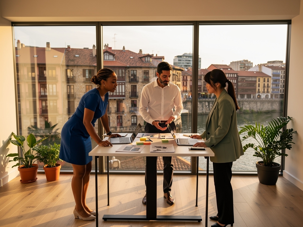 Equipo de Biyugo trabajando en Bilbao